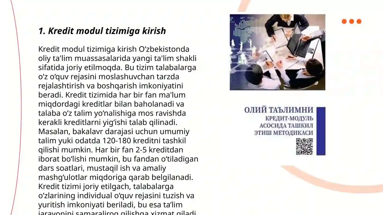 Kredit modul tizimi haqida tushuncha 3