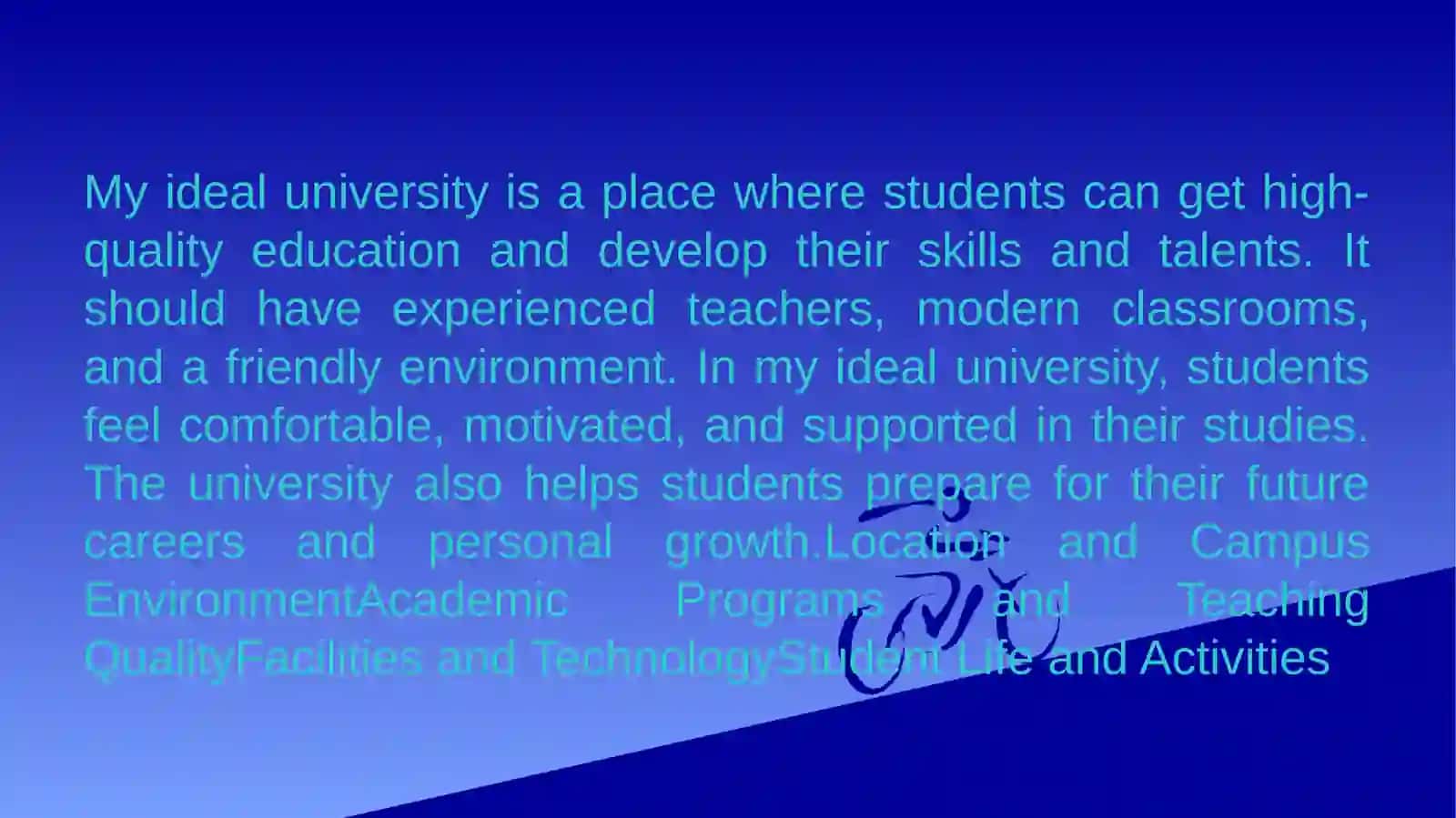 My ideal university 3