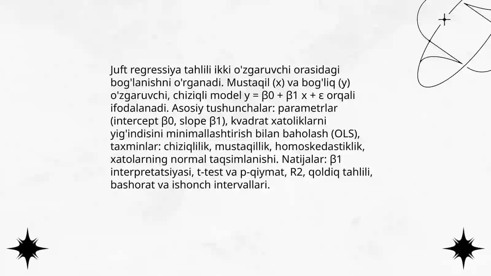Juft regressiya tahlili 3