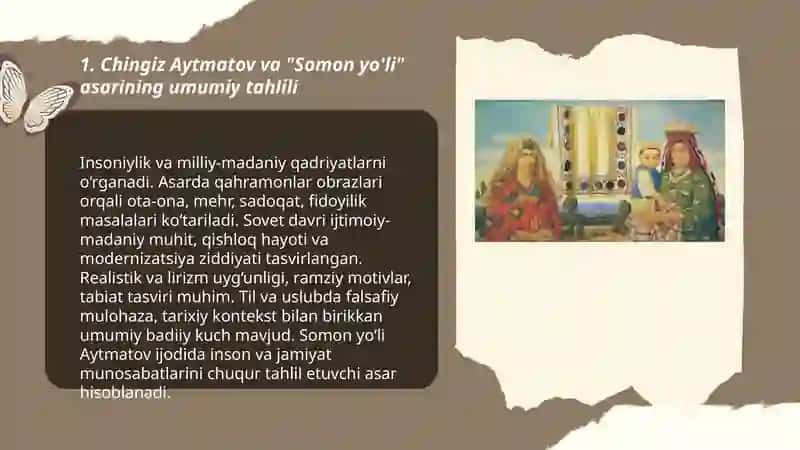 Chingiz Aytmatov,, Somon yo'li'' 3