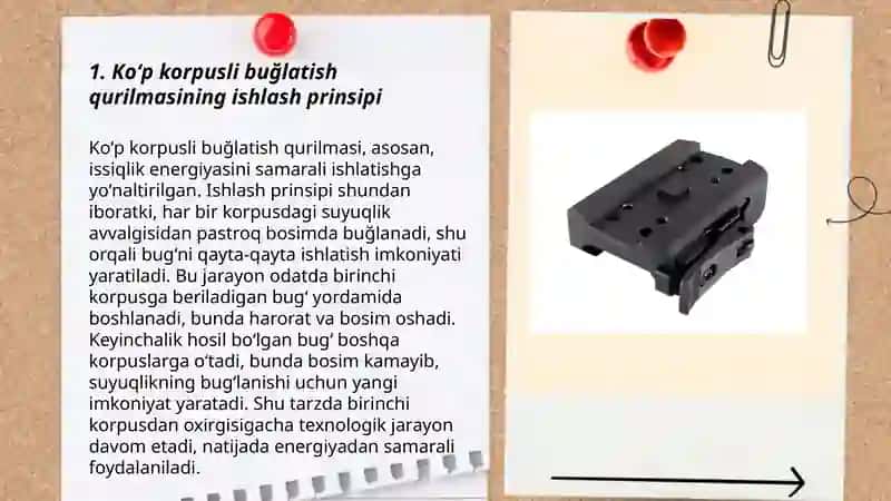 Koʻp korpusli buğlatish qurilmasi 3