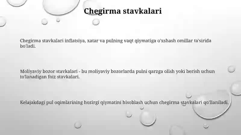 Moliyaviy bozor stavkalari 3