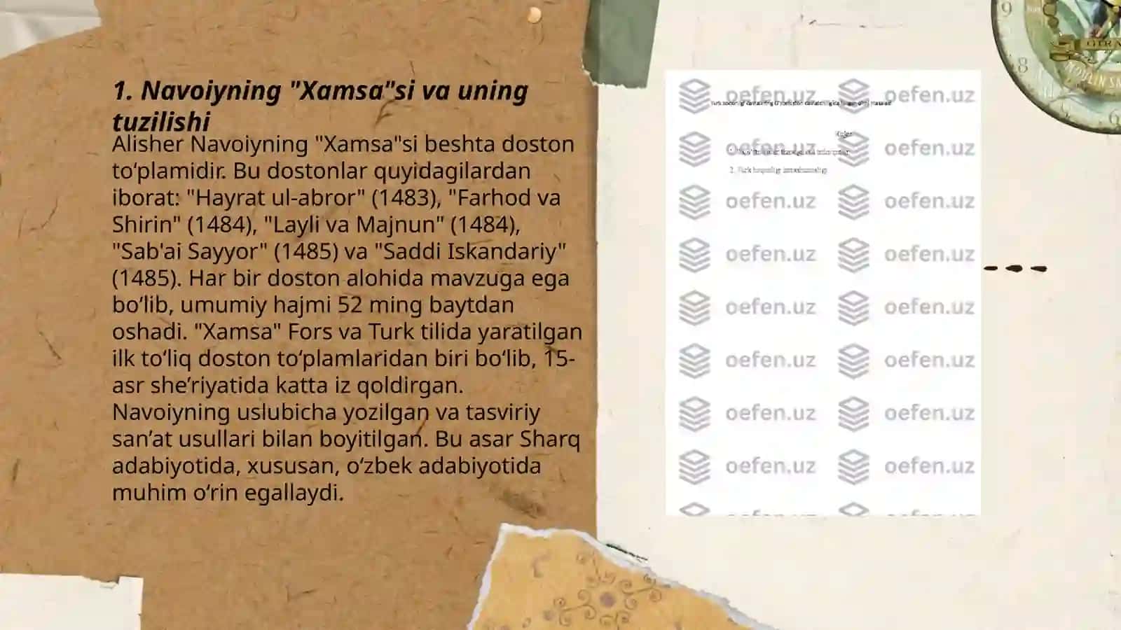 Navoiyning "Xamsa" dostoni va xamsanavislik an'analari 3