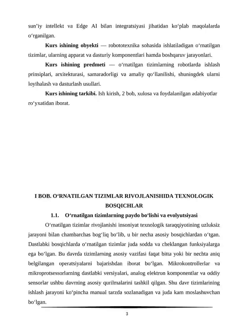 ROBOTOTEXNIKA SOHASIDA O'RNATILGAN TIZIMLAR 3