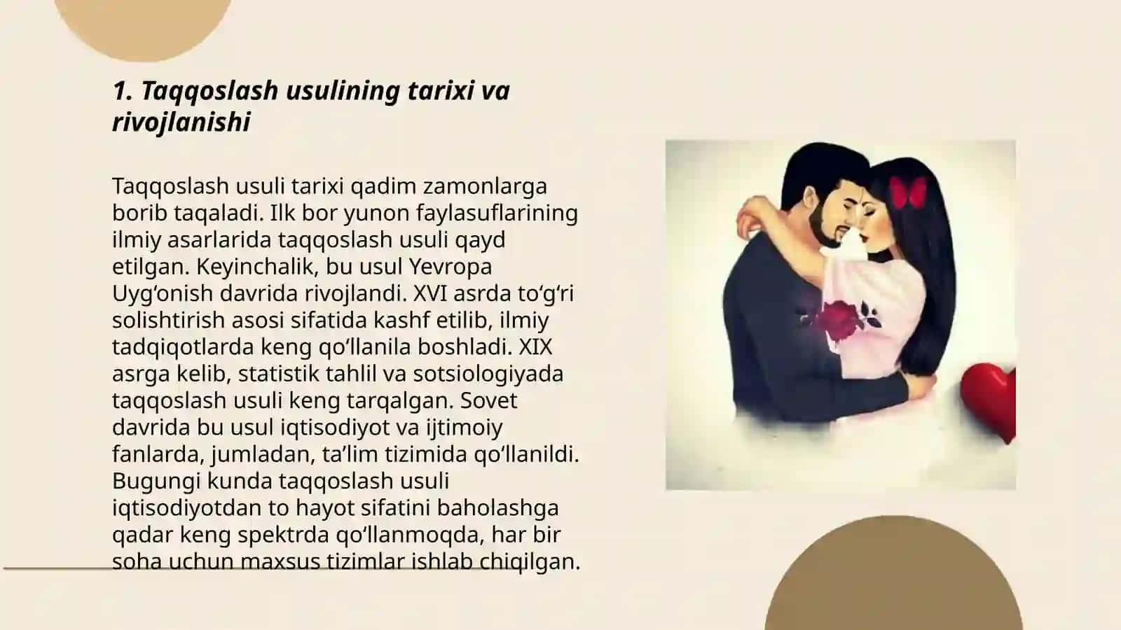 Taqqoslash Usuli va Uni Tahlilda Qo’llanilishi 3