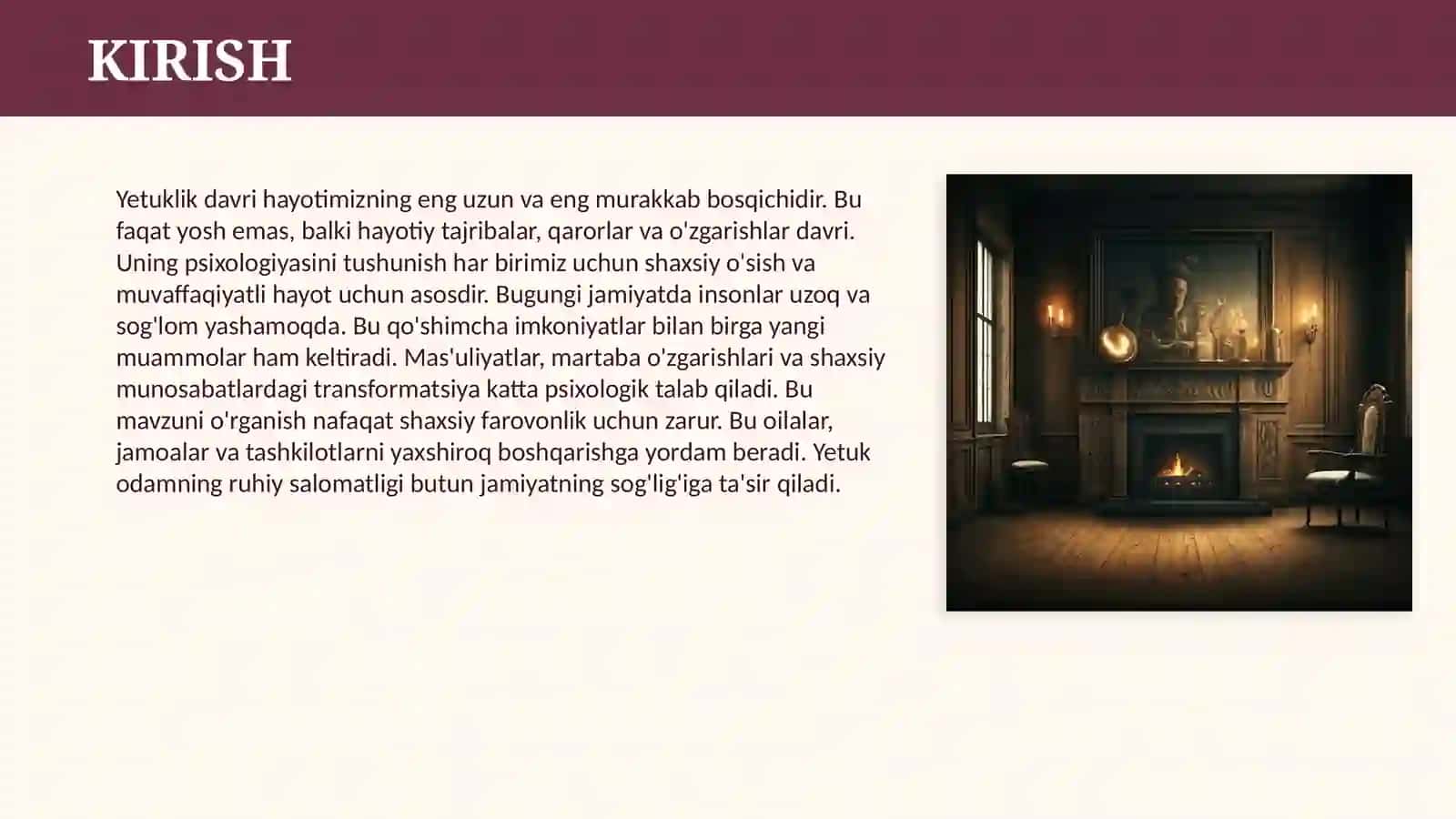 YETUKLIK DAVRI PSIXOLOGIYASI! 3