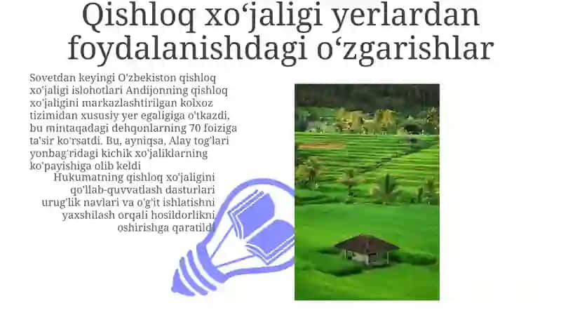 Qishloq xoʻjaligi mahsulotlarining oʻsishi 3