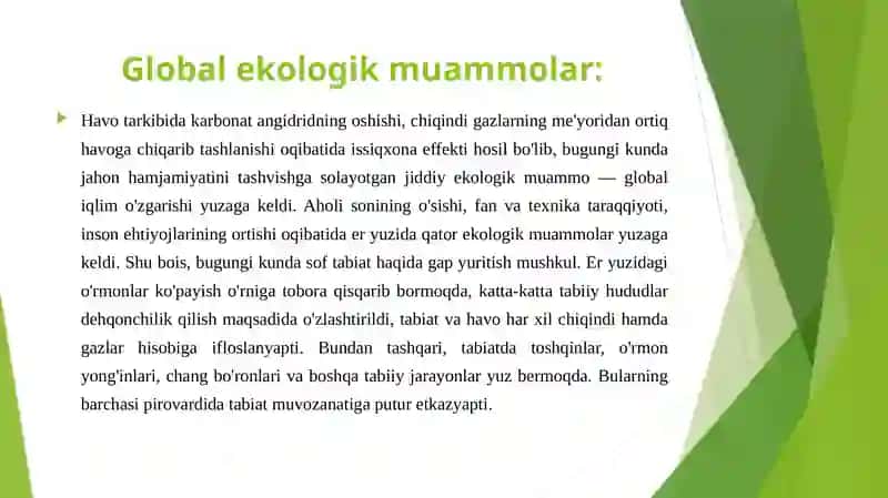 Hozirgi zamonning ekologik muammolari 3