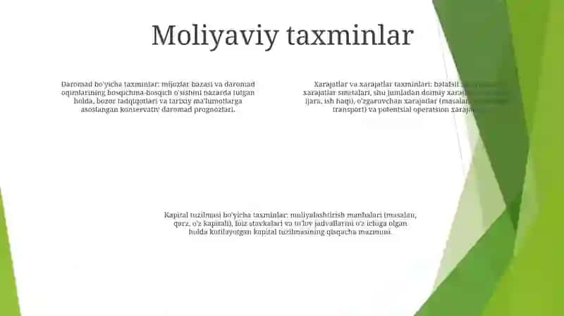 Moliyaviy prognozlar 3