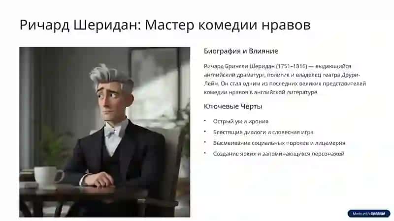 Драматургия английского Просвещения: Шеридан и Вольтер 3