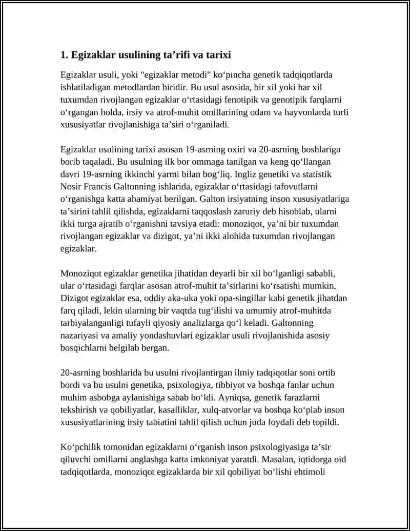 EGIZAKLAR USULI 3