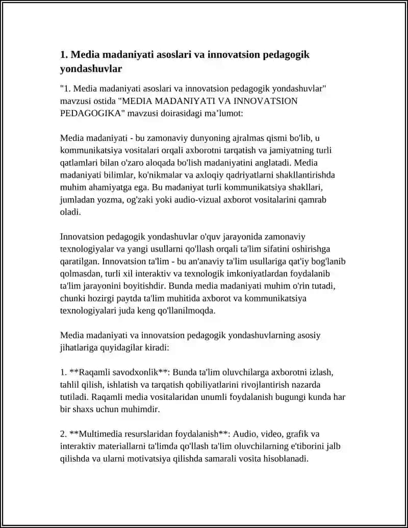 MEDIA MADANIYATI VA INNOVATSION PEDAGOGIKA 3