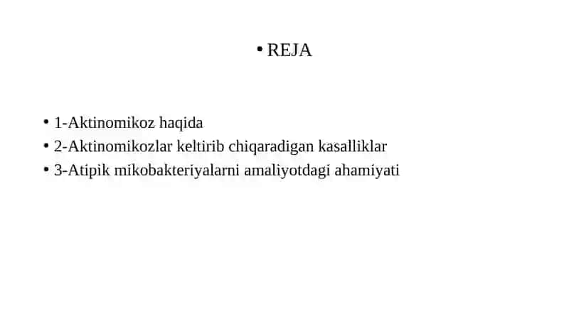 Aktinomikoz va atipik mikobakteriyalar tashxisi 3