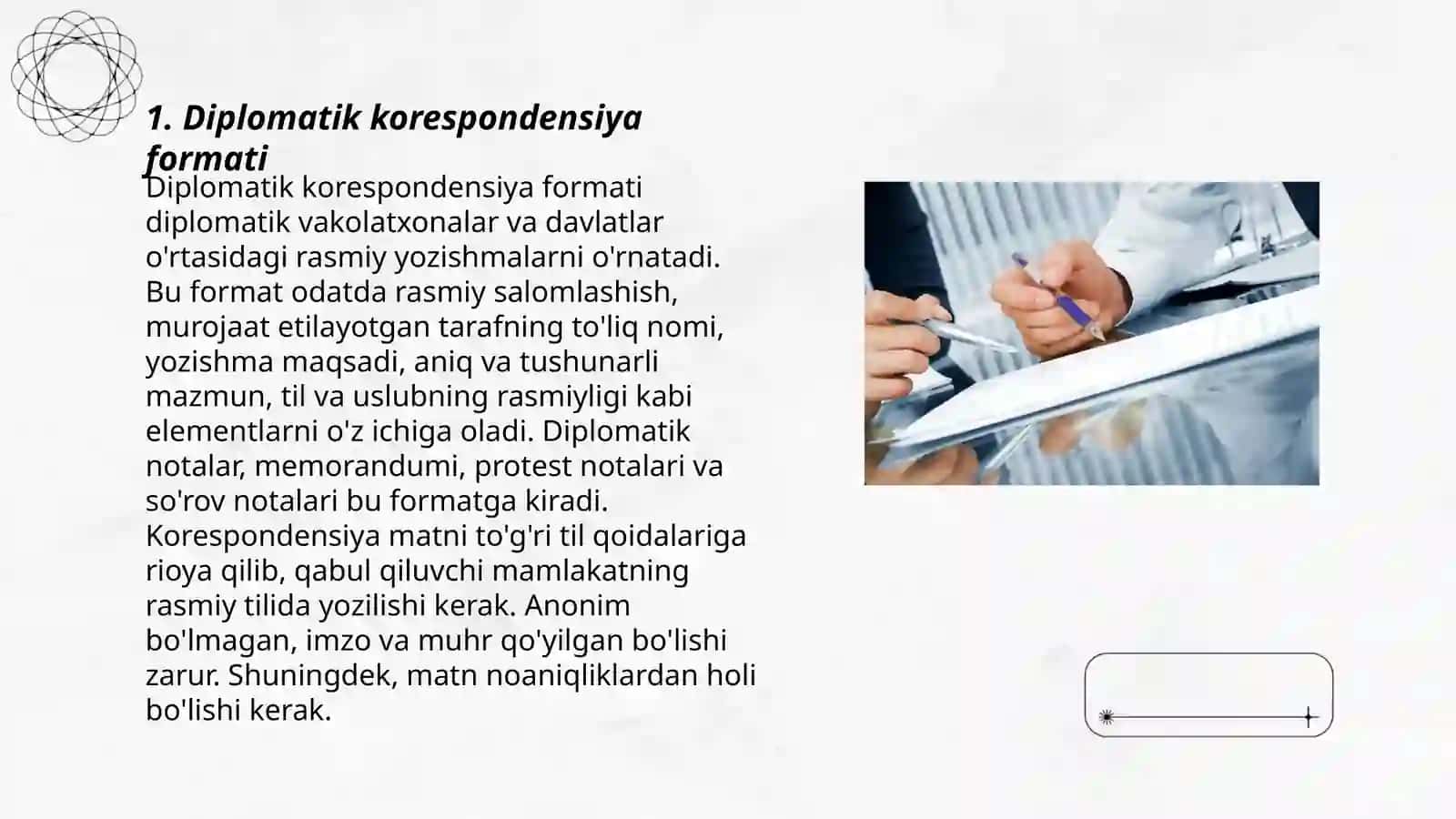 Diplomatik va tijorat yozishmalar 3