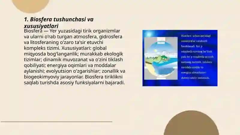 Biosfera va uning tarkibiy qismlari 3