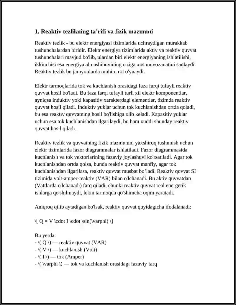REAKTIV TEZLIK 3