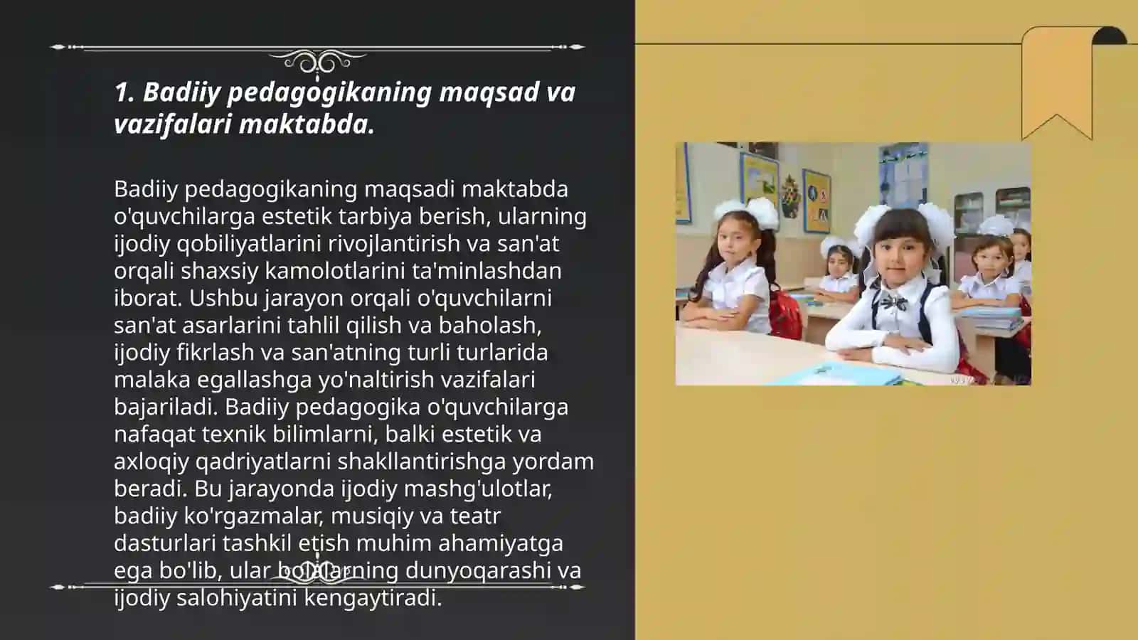 Badiiy pedagogikaning qo'llanilish usullari 3