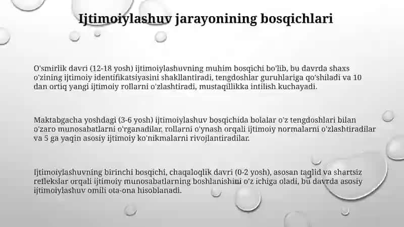 Shaxs ijtimoiylashuvi va xulq atvori 3