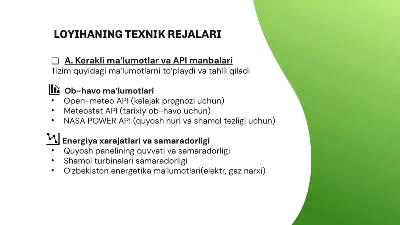 Qayta tiklanuvchi energiya manbalarining samaradorligi mavzusida taqdimot 3