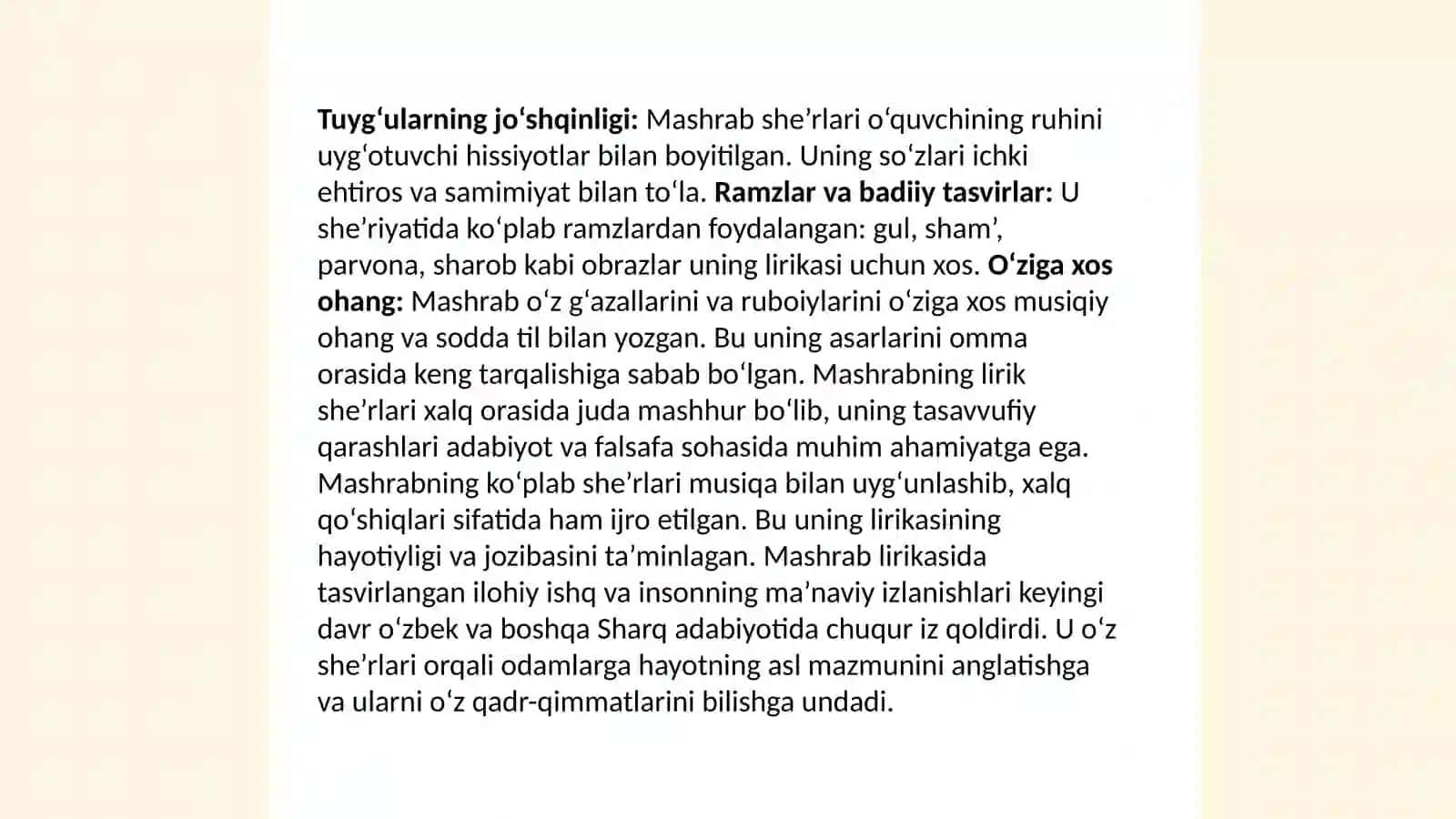 Mashrab lirikasida ijtimoiy ohanglar 3