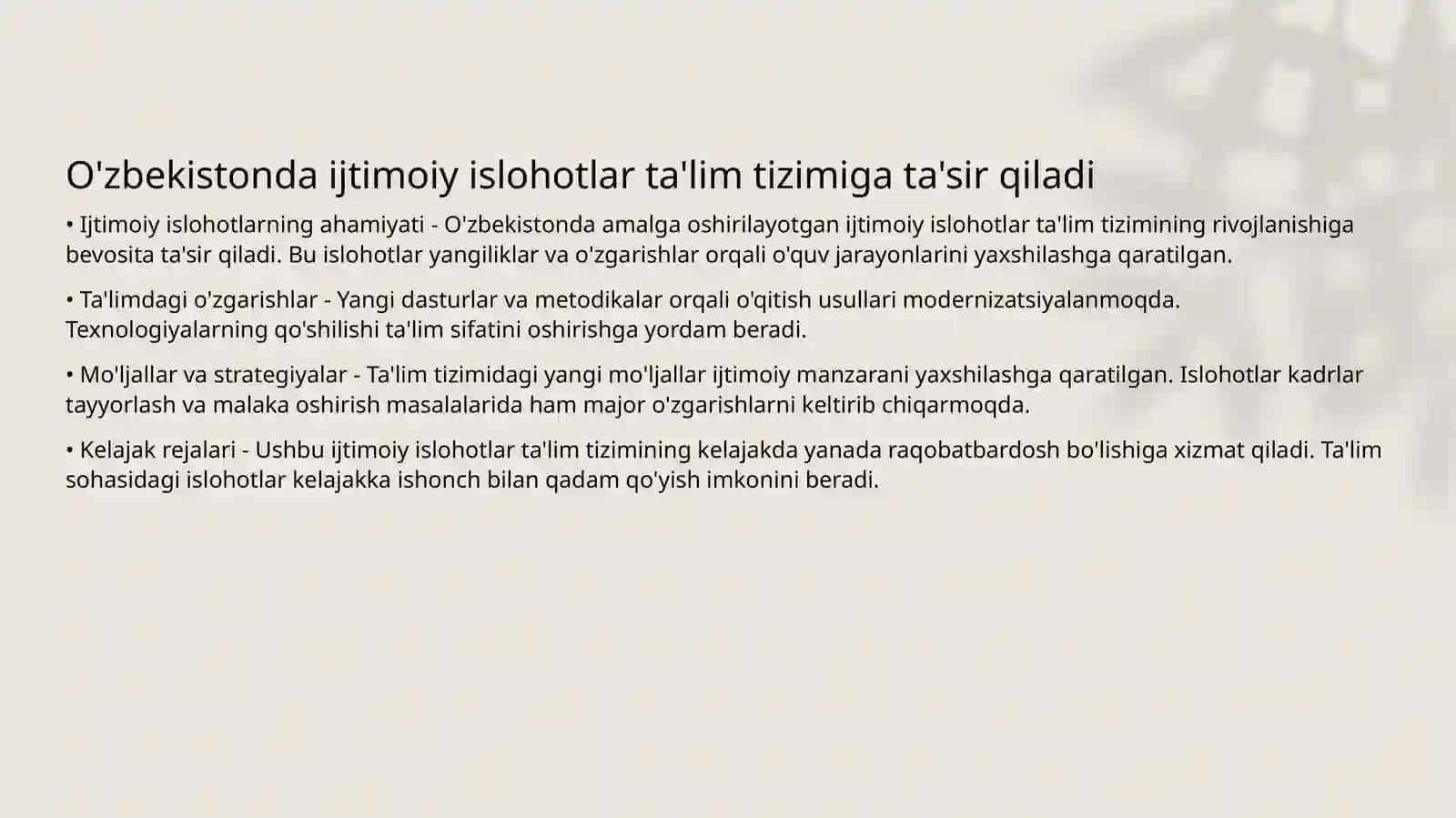 O'zbekistonda ijtimoiy islohotlar 3