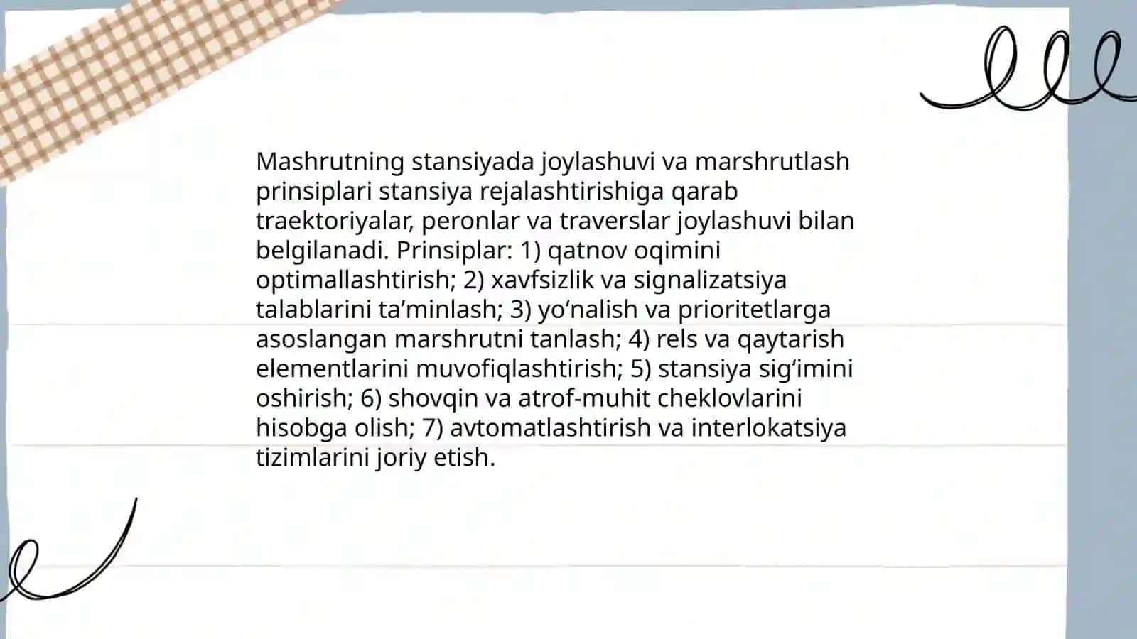 Mashrutini stansiyasida mashrutlanishi 3