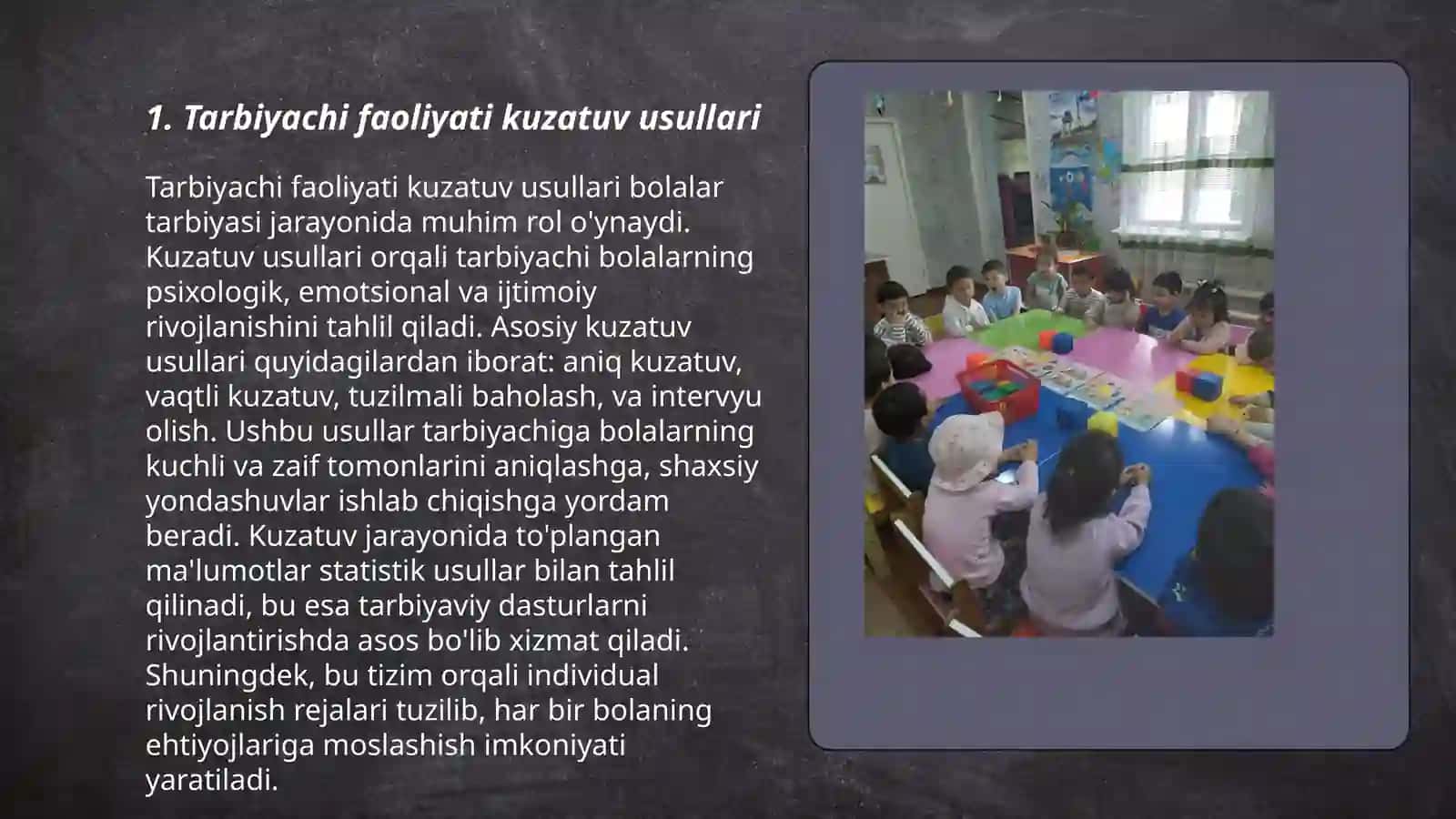 Tarbiyachi faoliyati kuzatuv usullari 3