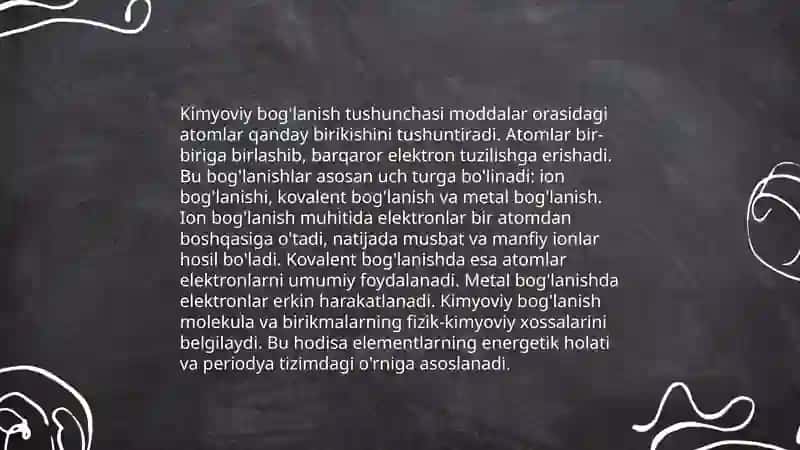 Kimyoviy bog'lanish va ularning turlari 3