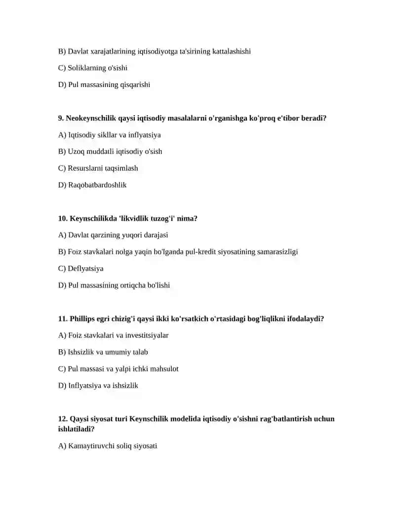 Keynschilik va neokeynschilik 3