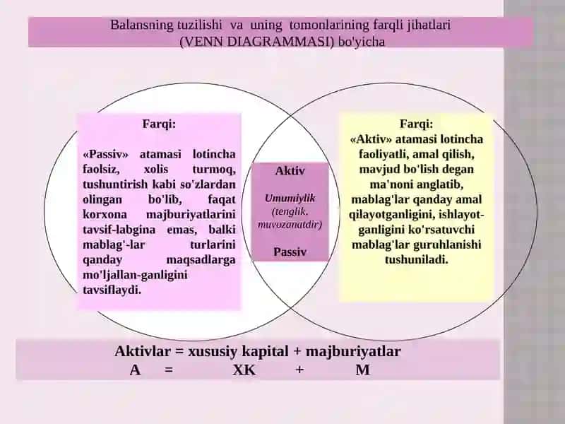 Buxgalteriya balansi tuzilishi va uning mazmuni 3