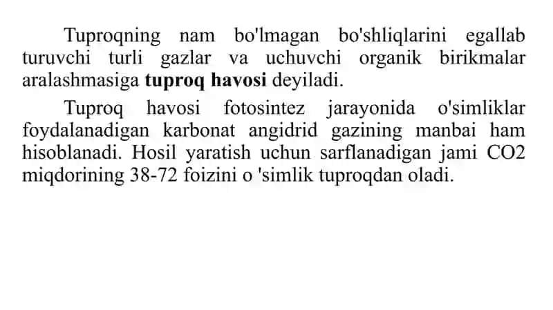 Тупроқнинг иссиқлик ва ҳаво хоссалари 3