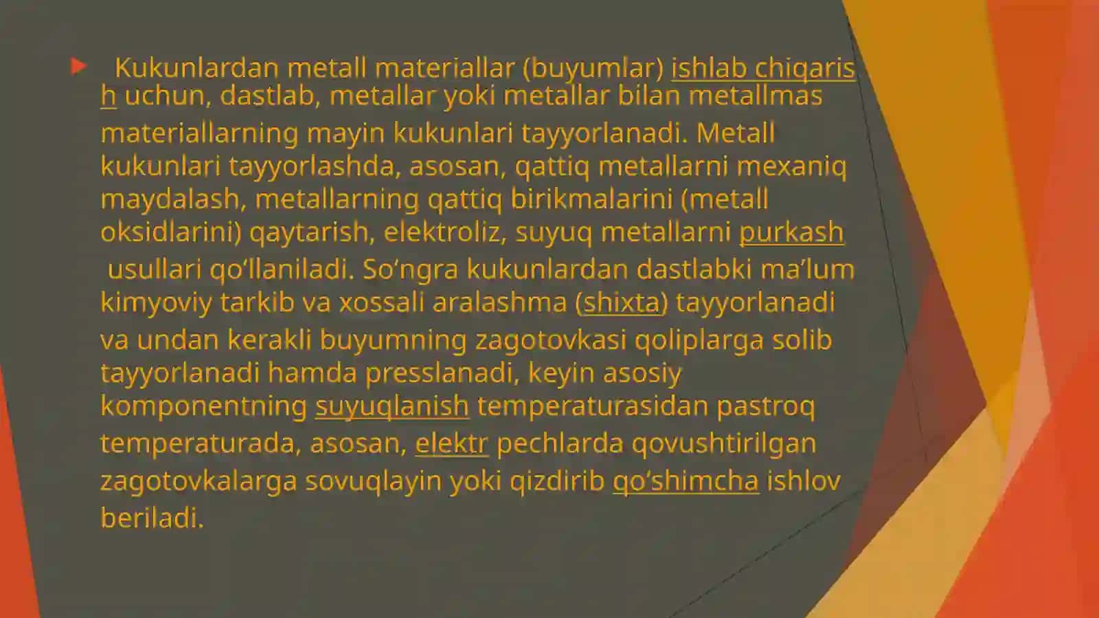Kukun metallurgiyasi haqida asosiy ma`lumotlar 3
