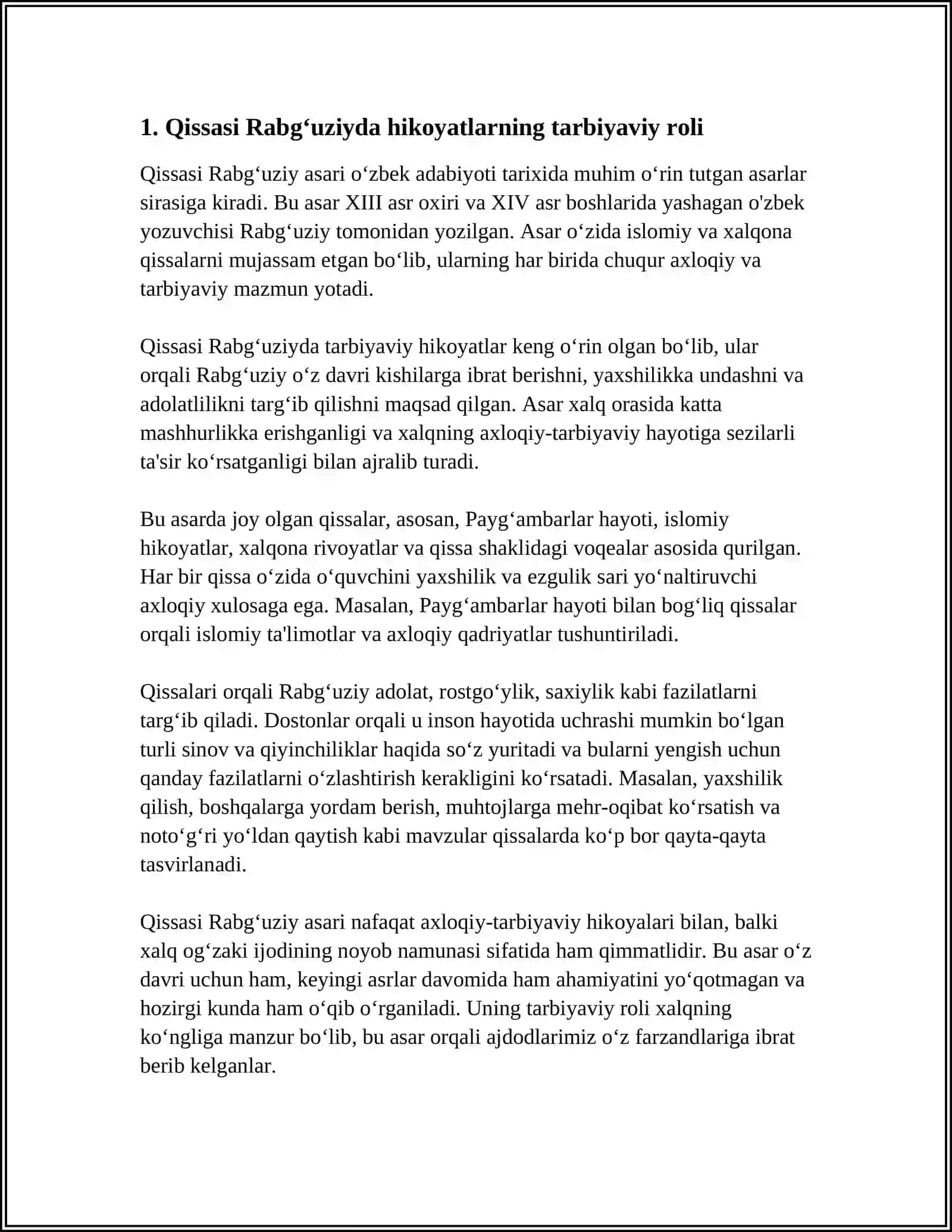 QISSASI RABG‘UZIY HIKOYATLARI 3