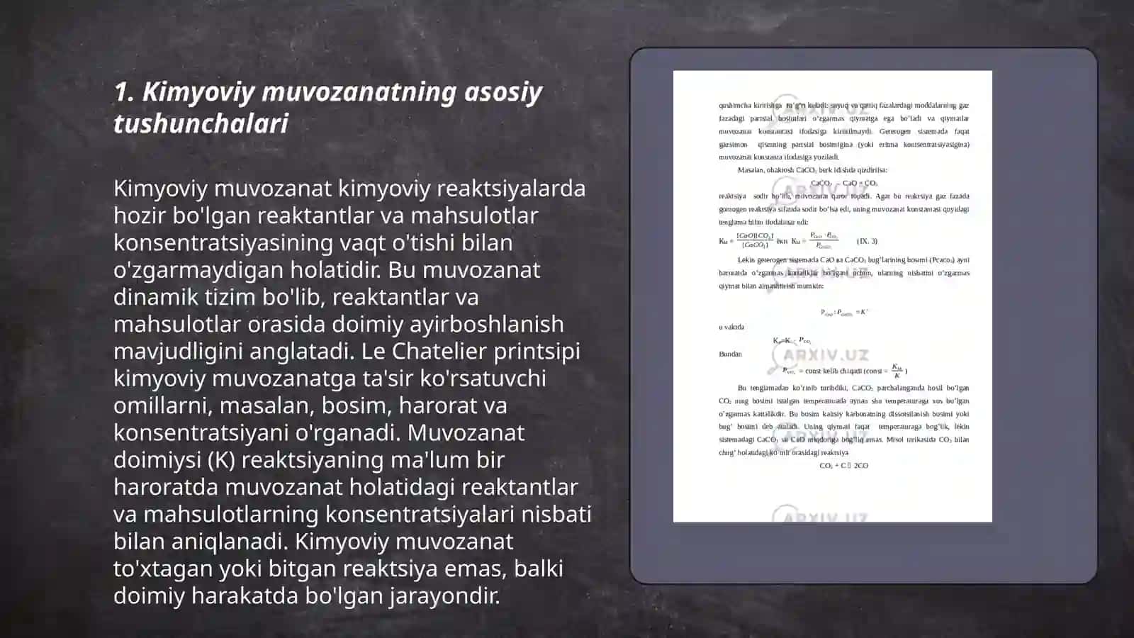 Kimyoviy va adsorbsion muvozanatlar 3