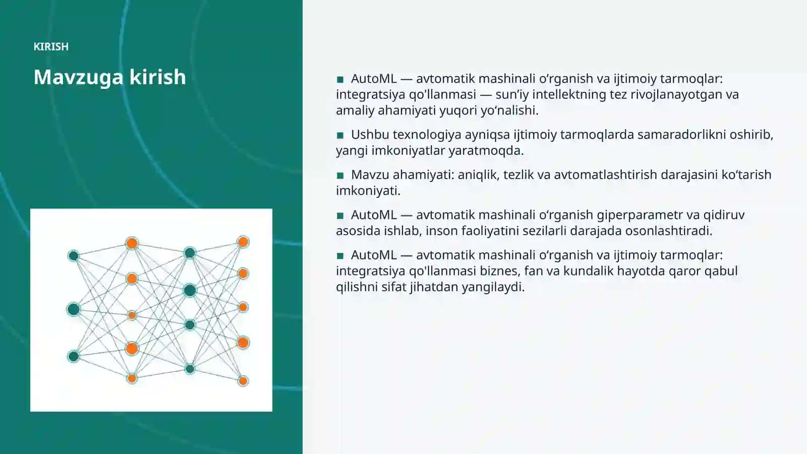 AutoML — avtomatik mashinali oʻrganish va ijtimoiy tarmoqlar: integratsiya qo'llanmasi 3