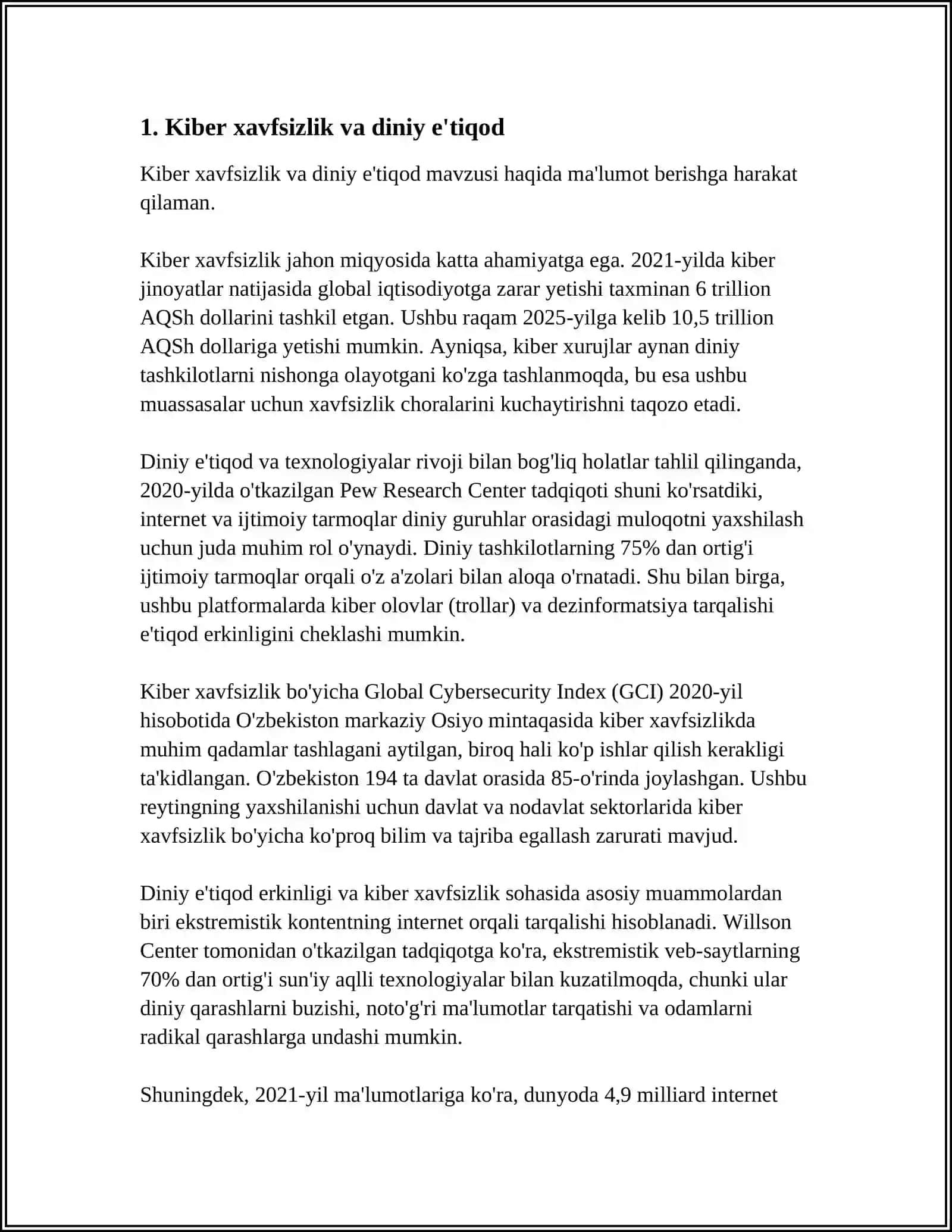 KIBER MAKONDA DINIY E'TIQOD TARG'IBOTINING IJTIMOIY XAVFI 3