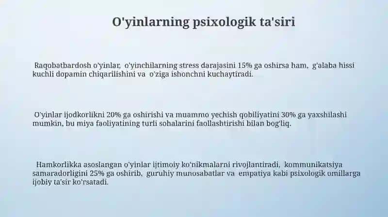 Ijodiy va qoydali oʻyinlar va ularning mazmuni 3