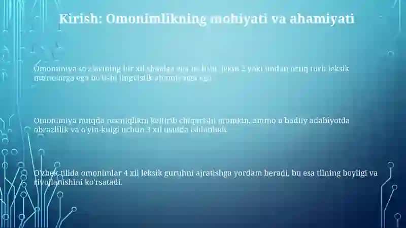 Oʻzbek tili omonim soʻzlar lugʻati 3