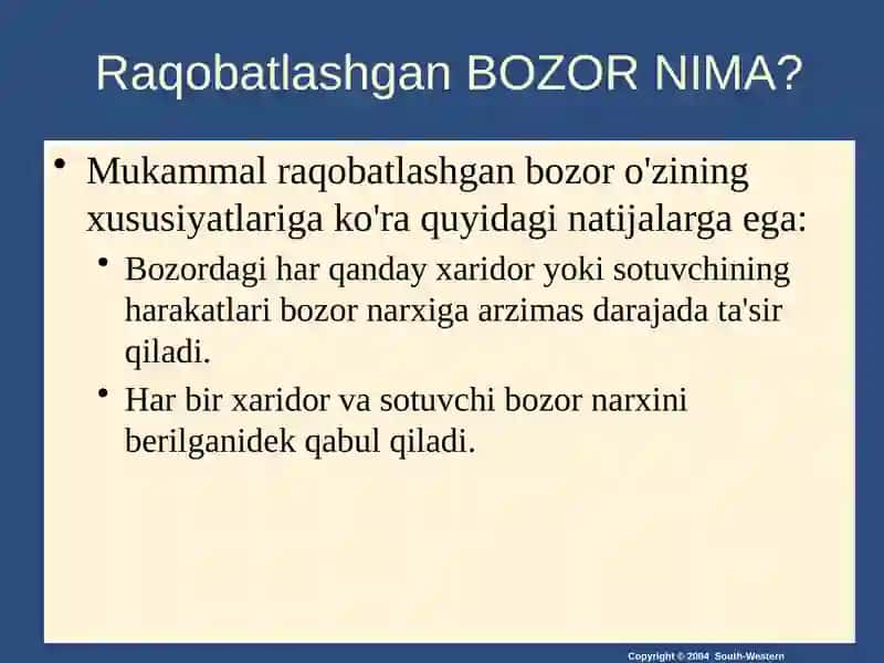 Bozor hokimiyati sharoitida narx strategiyalari 3