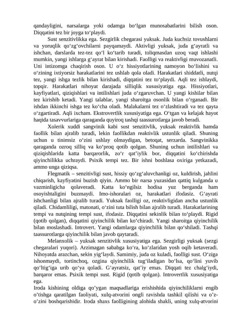 Temperament va kasbni egallash masalasi 3