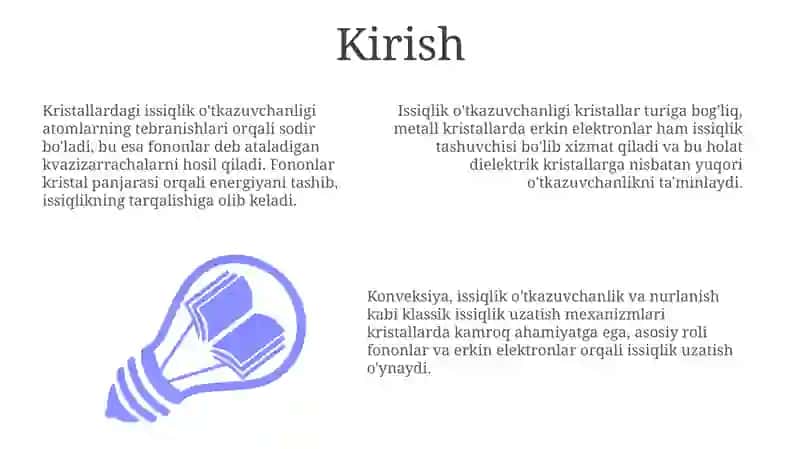 Kristallarda Issiqlik O'tkazuvchanligi 3