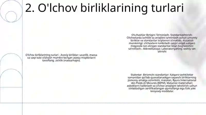 OʻLchashlar Birligini Taminlash Va Etalonlar 3