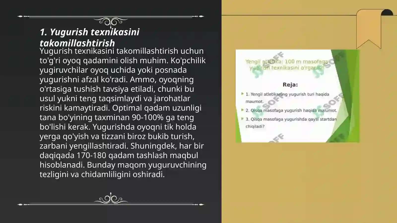 Yugurish texnikasini takomillashtirish 3