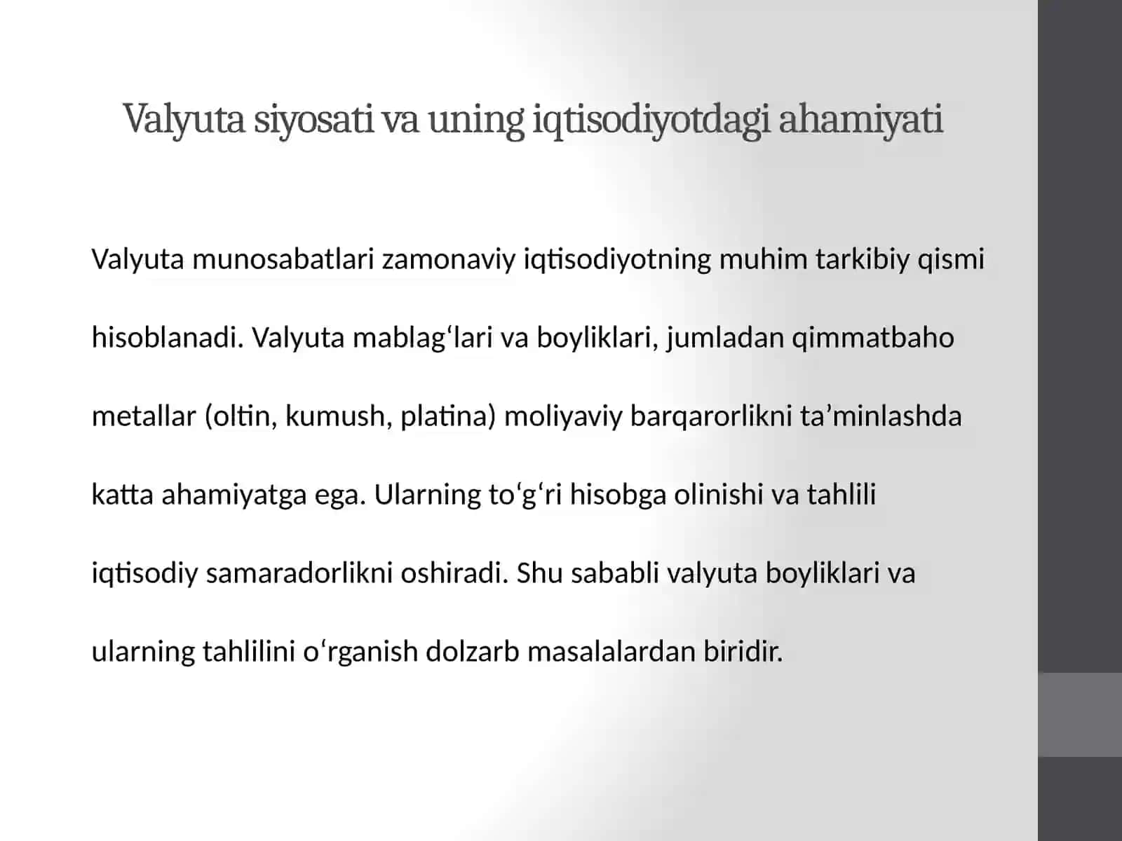 valyuta mablagʻlari harakati tahlili 3