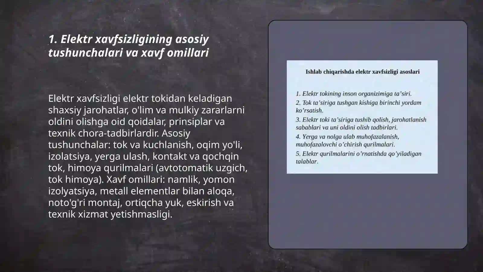 Elektr xavfsizligi asoslari 3