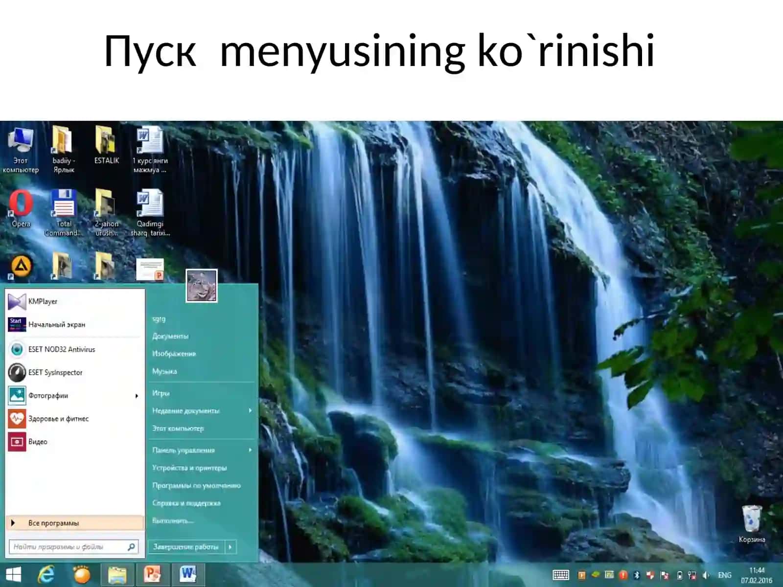 Windows menyu sistemasi 3