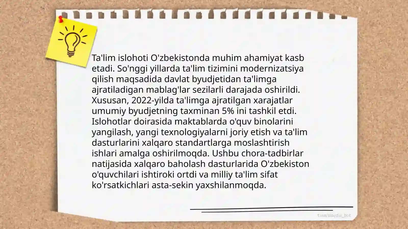 Ta'lim islohoti 3