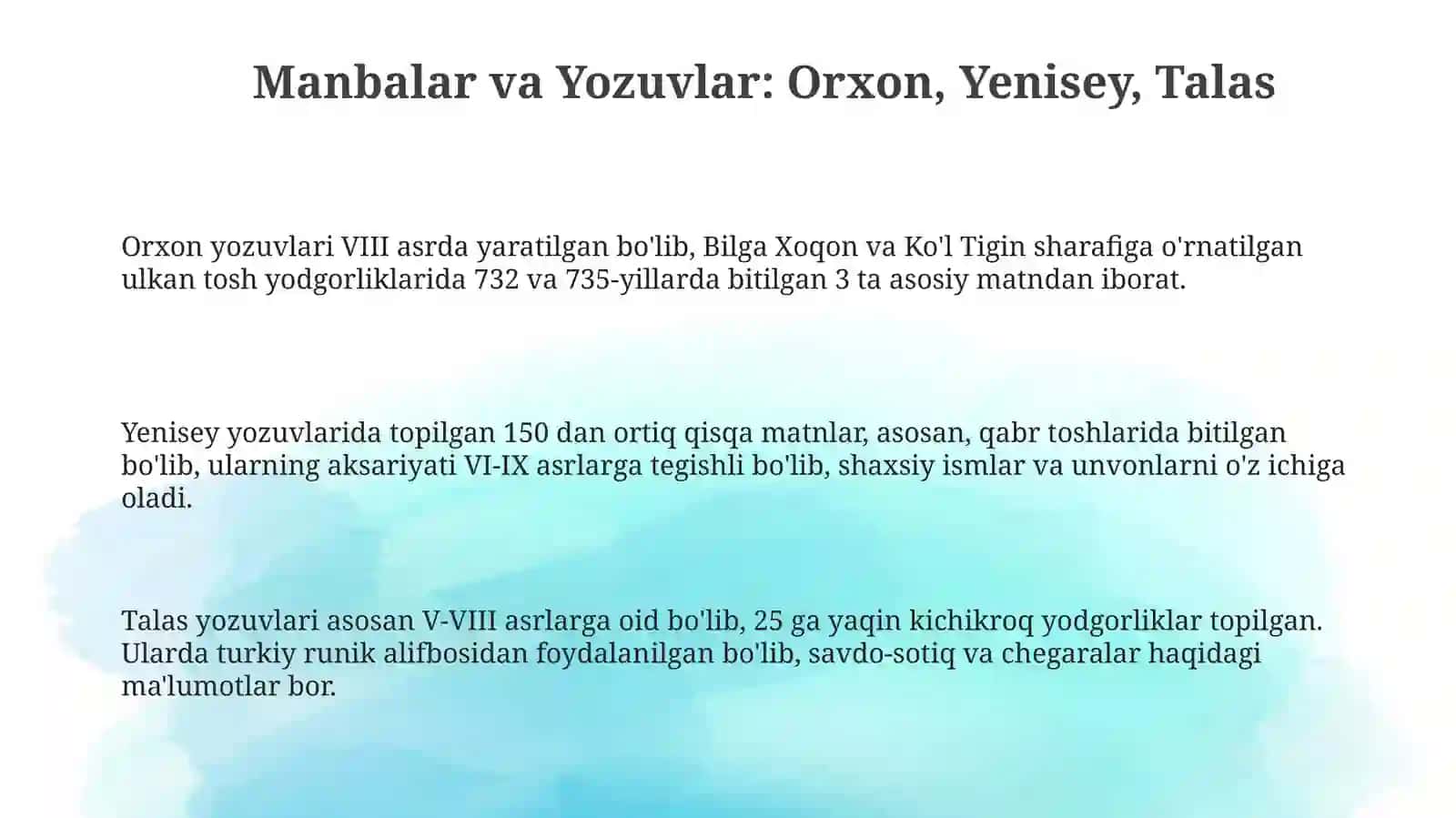 Islomgacha boʻlgan davrdagi qadimgi turkiya adabiyoti 3