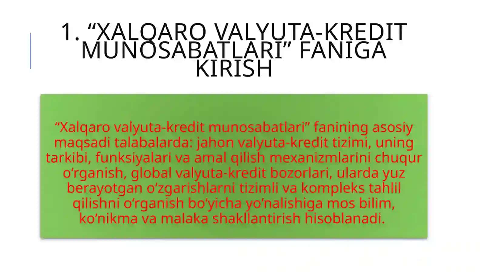 Xalqaro valyuta kredit munosabatlari 3