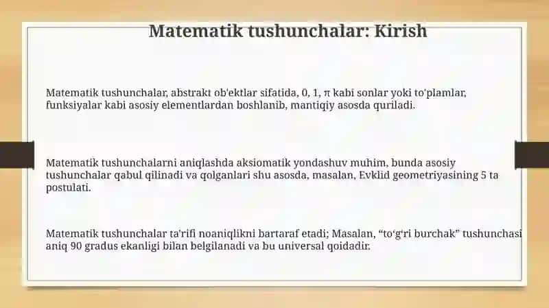 Matematik tushuncha 3